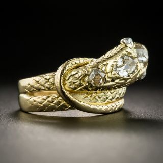 Vintage Diamond Snake Ring