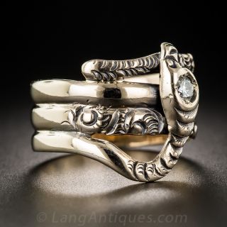 Vintage Diamond Snake Ring