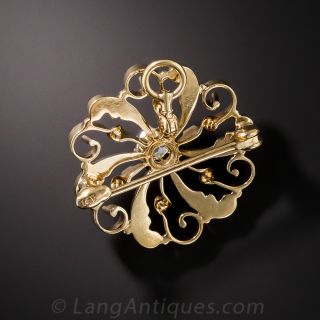 Vintage Diamond Swirl Pin/pendant