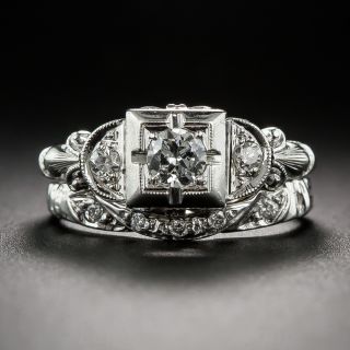 Vintage Diamond Wedding and Engagement Set