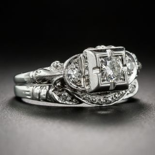 Vintage Diamond Wedding and Engagement Set