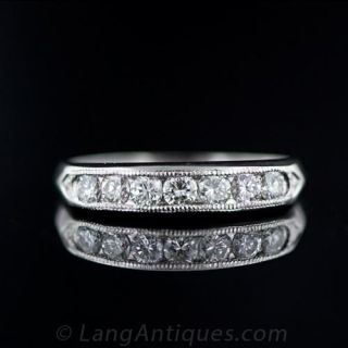 Vintage Diamond Wedding Band, Circa 1949