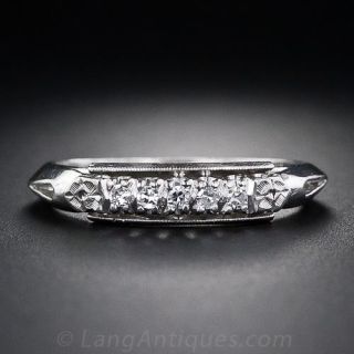 Vintage Diamond Wedding Band, Circa 1950s