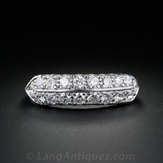 Vintage Diamond Wedding Band in Platinum