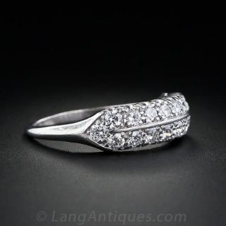 Vintage Diamond Wedding Band in Platinum
