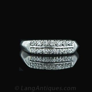 Vintage Diamond Wedding Band Main View