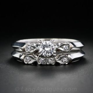 Vintage Diamond Wedding Set