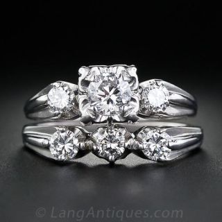 Vintage Diamond Wedding Set