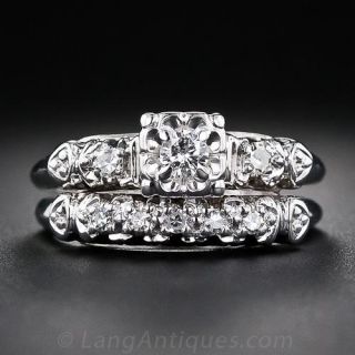 Vintage Diamond Wedding Set
