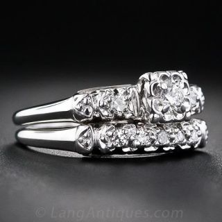 Vintage Diamond Wedding Set