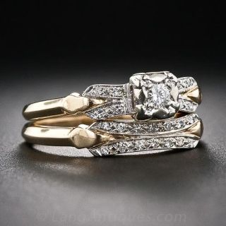 Vintage Diamond Wedding Set