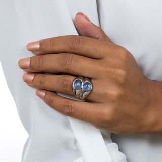 Vintage Double-Star Sapphire Ring