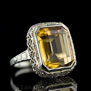 Vintage Early 20th Century Citrine Ring