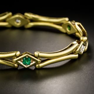 Vintage Emerald and Diamond Bracelet - 2