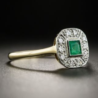 Vintage Emerald Diamond Ring