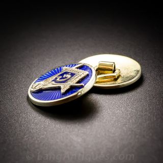 Vintage Enamel Masonic Cufflinks
