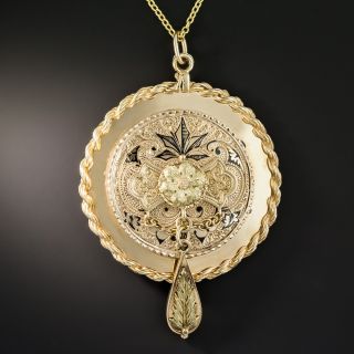 Vintage Enamel Pendant - 3