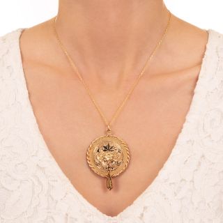 Vintage Enamel Pendant
