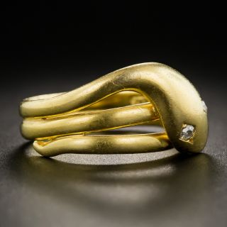 Vintage English 18K Snake Ring 