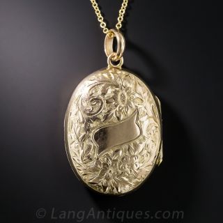 Vintage English Engraved Locket