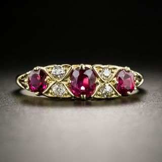 Vintage English Ruby and Diamond Ring - 2