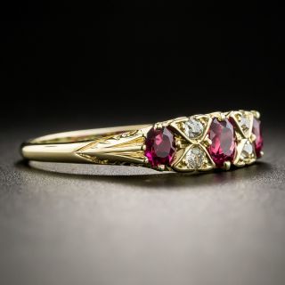 Vintage English Ruby and Diamond Ring