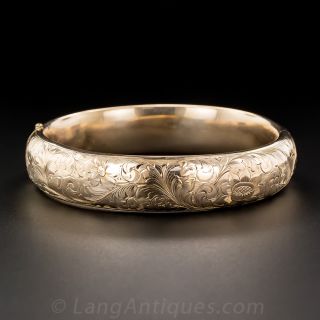 Vintage Engraved Bangle Bracelet