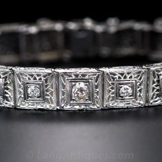 Vintage Filigree Diamond Bracelet