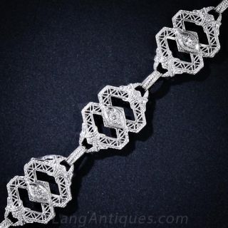 Vintage Filigree Diamond Bracelet