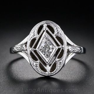 Vintage Filigree Diamond Ring
