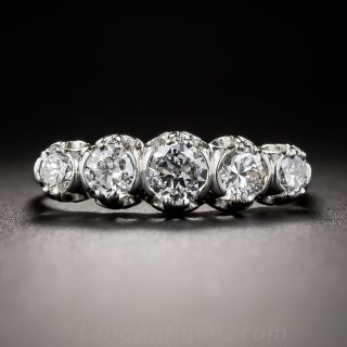 Vintage Five-Stone Diamond Band Ring