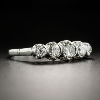 Vintage Five-Stone Diamond Ring In Platinum