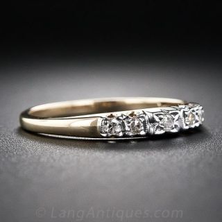 Vintage Five Stone Diamond Wedding Band
