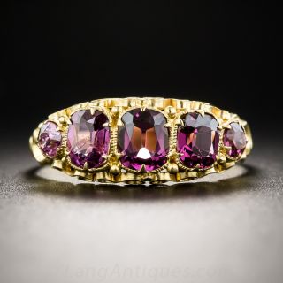 Victorian Five-Stone Garnet Ring