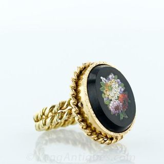 Vintage Floral Micro Mosaic Ring