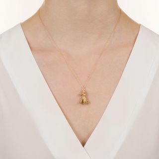 Vintage French Poodle Pendant