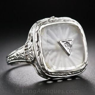 Vintage Frosted Crystal Ring