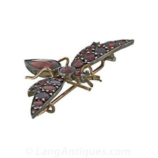 Vintage Garnet Bug Pin