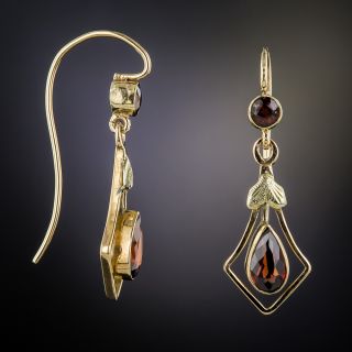 Vintage Garnet Drop Earrings