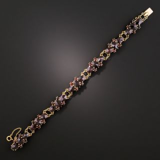 Vintage Garnet Link Bracelet - 4