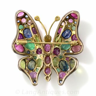 Vintage Gem-Set Butterfly Brooch