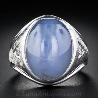 Vintage Gent’s Star Sapphire and Diamond Ring