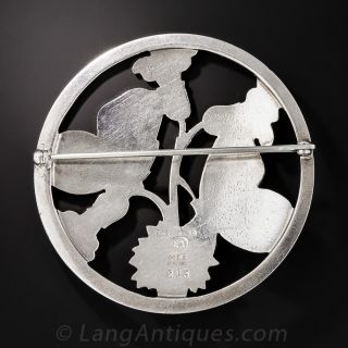 Vintage Georg Jensen Silver Butterfly Brooch