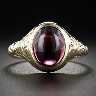 Vintage Gold and Garnet Ring