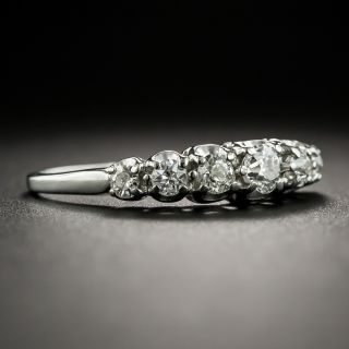 Vintage Graduated Diamond Wedding Band
