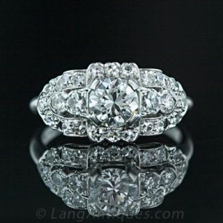 Vintage Granat Brothers Diamond Engagement Ring Main View