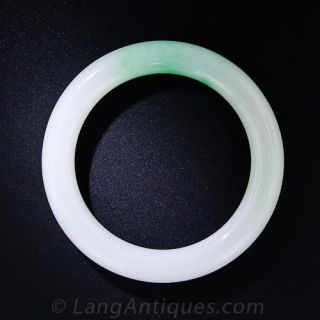 Vintage Gump's Natural Jadeite Bangle Bracelet