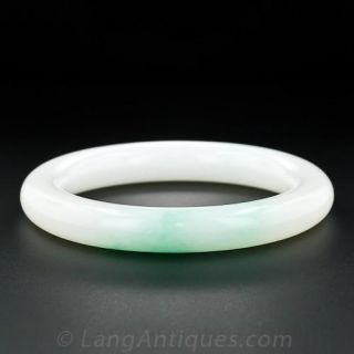 Vintage Gump's Natural Jadeite Bangle Bracelet