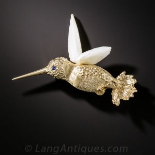 Vintage Hummingbird Pin