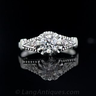 Vintage Illusion Set Diamond Engagement Ring
